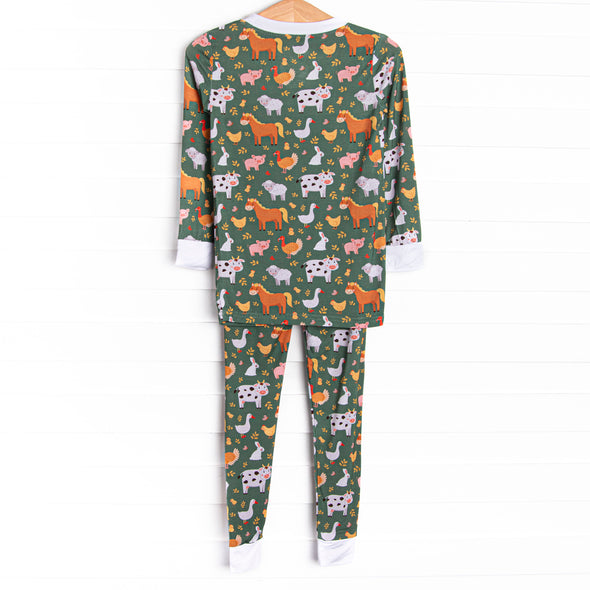 Hay Day Bamboo Pajama Set, Green