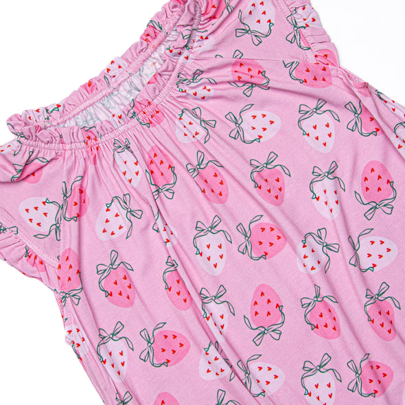 Sweet Sleep Strawberry Bamboo Night Gown, Pink