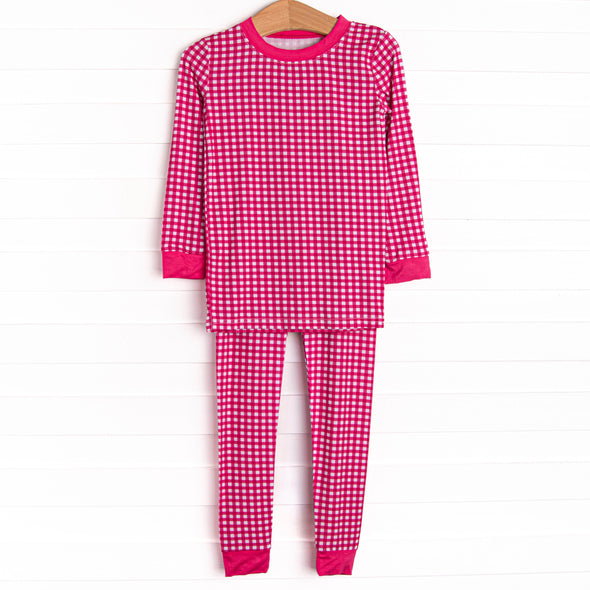 Flora Fuchsia Bamboo Pajama Set, Pink