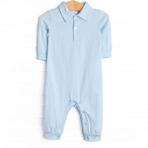 Levi Long Romper, Blue