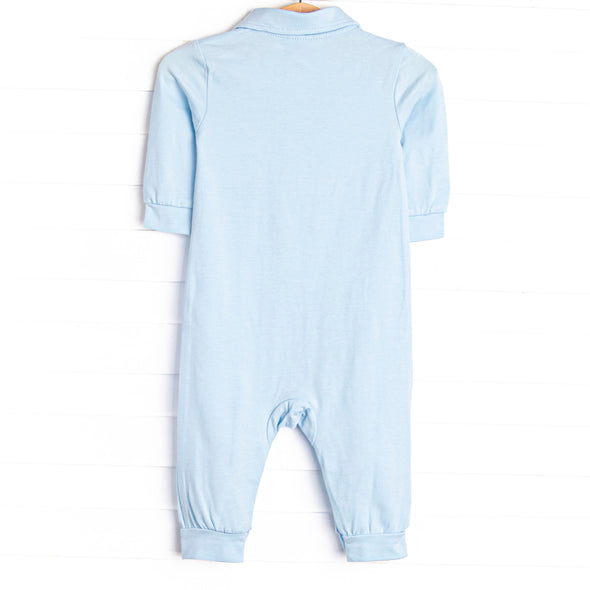 Levi Long Romper, Blue