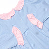 Bitty Dot Bow Applique Bubble, Blue