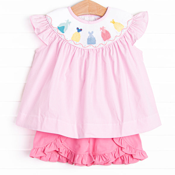 Dress-Up Dreams Smocked Short Set, Pink