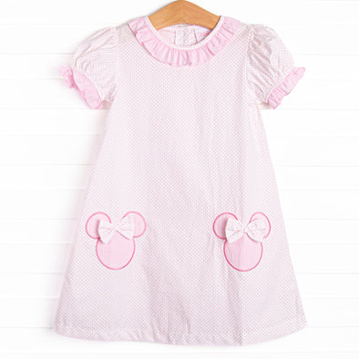 Minnie Memories Applique Dress, Pink