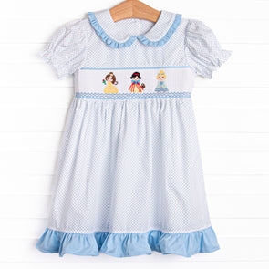 Fairytale Favorites Smocked Dress, Blue