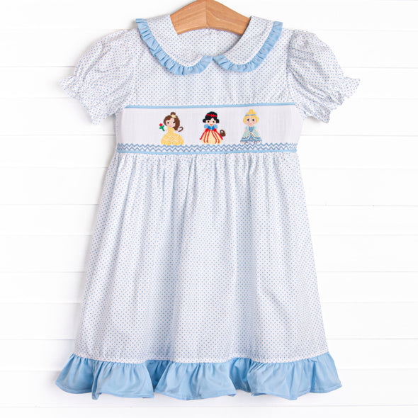 Fairytale Favorites Smocked Dress, Blue