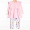 Pumpkin Patch Legging Set, Pink