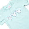 Minted Mouse Applique Short Set, Green