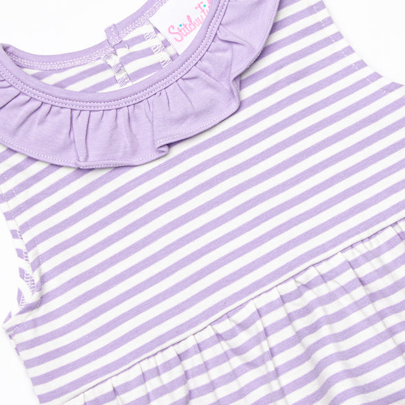 Hannah Dress, Purple Stripe