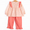 You're a Peach Side Tie Ruffle Pant Set, Orange