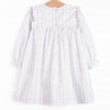 Sweet Pea Stripes Ruffle Bib Dress, Blue