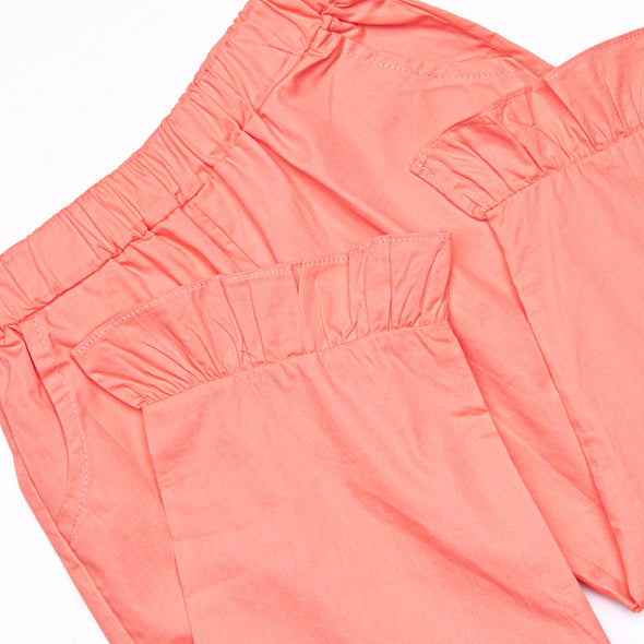 You're a Peach Side Tie Ruffle Pant Set, Orange