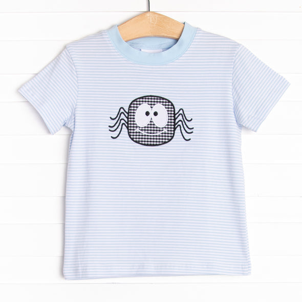 Spooky Spider Applique Top, Blue