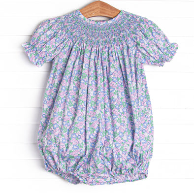 Lilac Lady Smocked Bubble, Purple