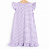 Very Sweet Vines Applique Dress, Purple