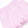 Tulip Tiers Embroidered Ruffle Short Set, Pink