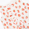 Strawberry Patch Muslin Diaper Set, Red