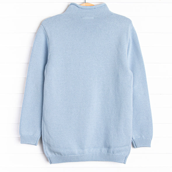 Cozy Cuddle Rolled Neck Sweater, Blue