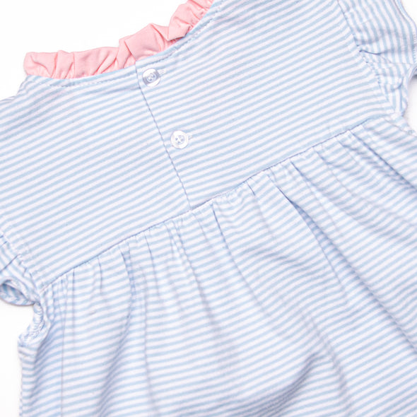 Calla Short Set, Light Blue Stripe