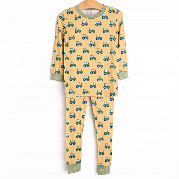 Happy Harvest Bamboo Pajama Set, Yellow