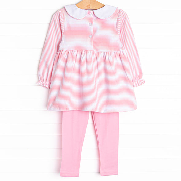 Erin Long Sleeve Legging Set, Pink Stripe