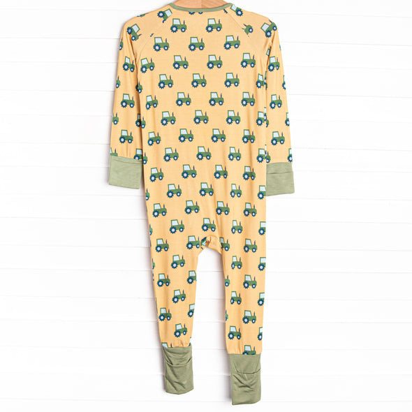 Happy Harvest Bamboo Zippy Pajama, Yellow