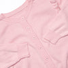 Button-Up Flutter Sleeve Sweater, Pink