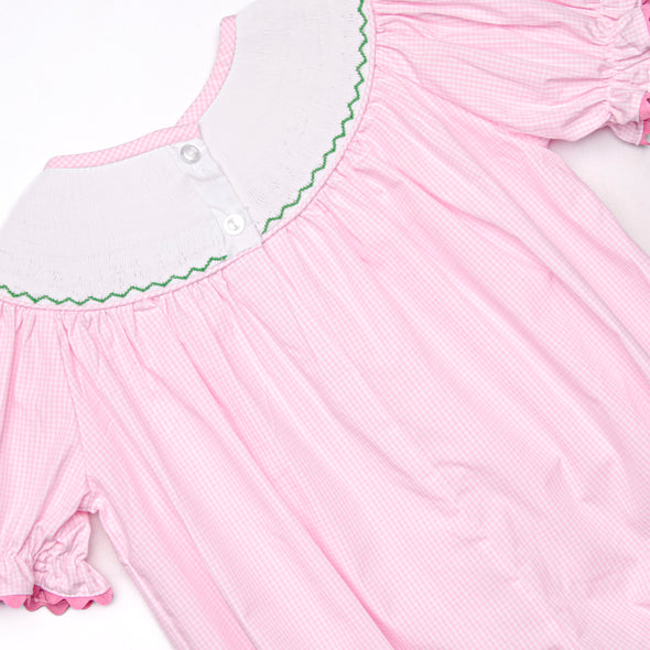 Lucky Me Smocked Bubble, Pink