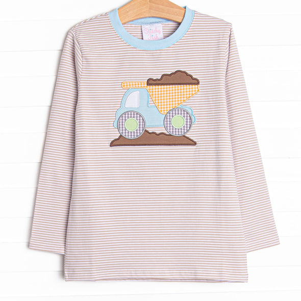 Dirt Dumper Applique Top, Tan