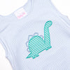 Spikey-saurus Applique Bubble, Blue