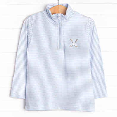 Best Day Birdie Embroidered Pullover, Blue