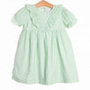 Sally Skipper Dress, Green Seersucker