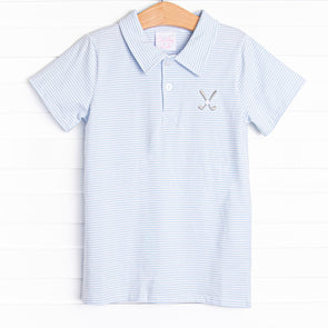 Best Day Birdie Embroidered Polo, Blue