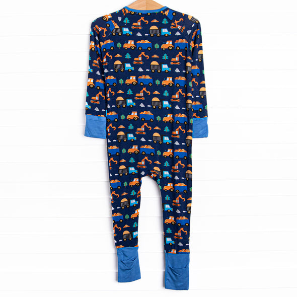 Cozy Construction Bamboo Zippy Pajama, Blue