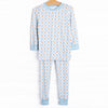 Carrot Patch Bamboo Pajama Set, Blue