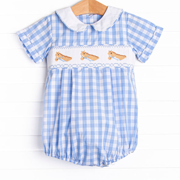 Trail Ride Trio Smocked Bubble, Blue