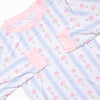 Sweet Pea Stripes Bamboo Pajama Set, Blue