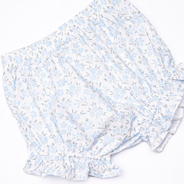 Portofino Petals Diaper Set, Blue