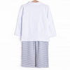 Levi Pant Set, Slate Blue Stripe