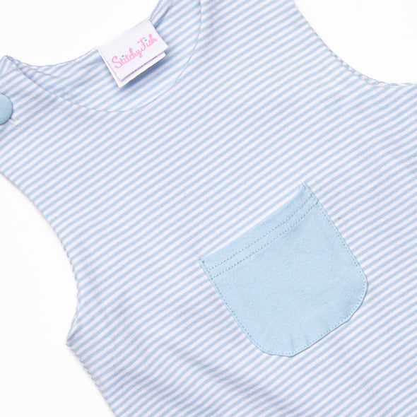 Noah Pocket Jon Jon, Light Blue Stripe