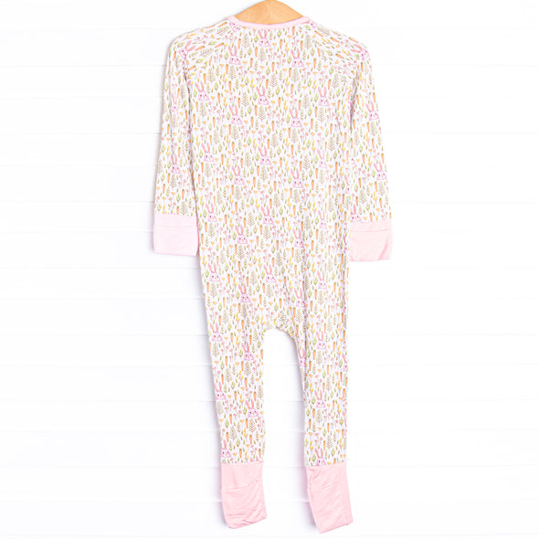 Cottontails and Carrots Bamboo Zippy Pajama, Pink