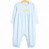 Wright Flight Applique Romper, Blue