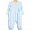 Wright Flight Applique Romper, Blue