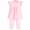 Today's Tulips Applique Legging Set, Pink