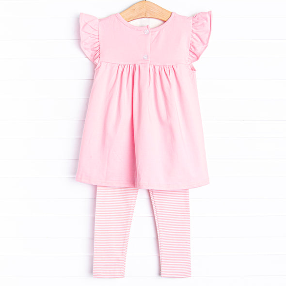 Today's Tulips Applique Legging Set, Pink