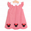 Dream Come True Applique Dress, Red