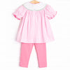 Lucky Me Smocked Legging Set, Pink