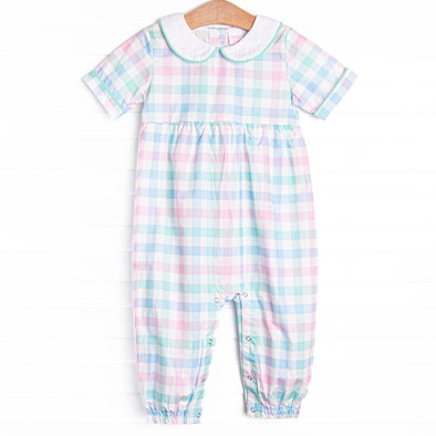 Cotton Candy Colors Boy Romper, Green