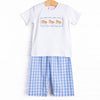 Trail Ride Trio Smocked Pant Set, Blue