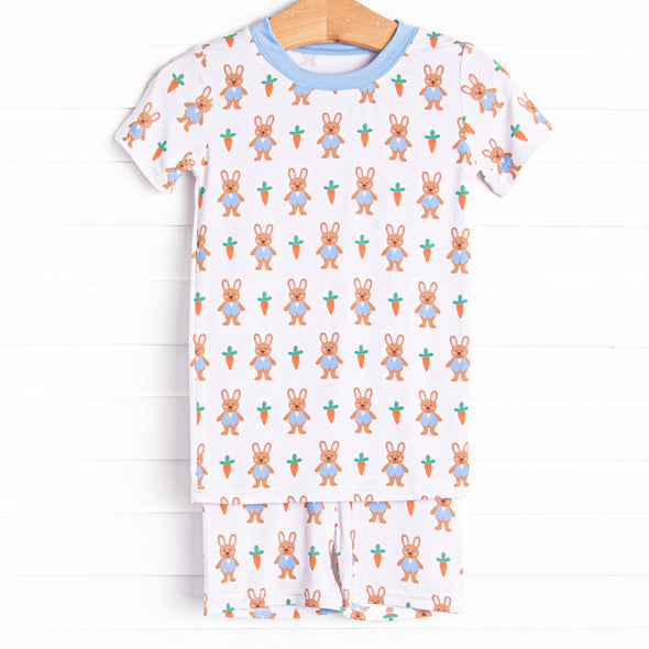 Peter Cottontail Bamboo Pajama Short Set, Blue